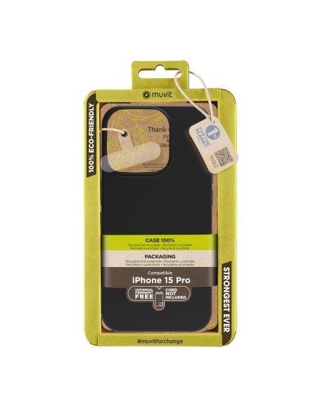 Funda muvit recycletek para apple iphone 15 pro negra