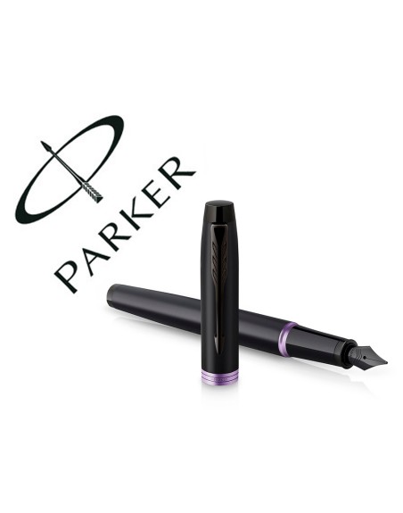Pluma parker im professionals vibrant purple ring plumin f en estuche de regalo