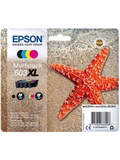 Multipack cartucho tinta epson 603xl c13t03a64010 negro - cian - amarillo - magenta - estrella de mar