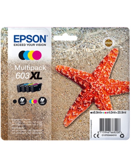 Multipack cartucho tinta epson 603xl c13t03a64010 negro - cian - amarillo - magenta - estrella de mar