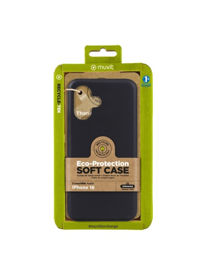 Funda muvit recycletek para apple iphone 16 negra
