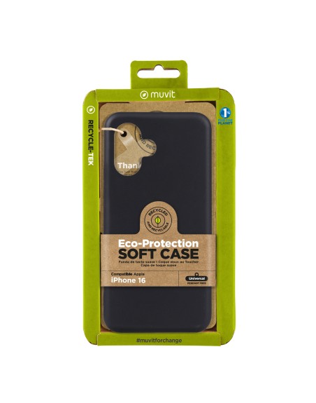 Funda muvit recycletek para apple iphone 16 negra