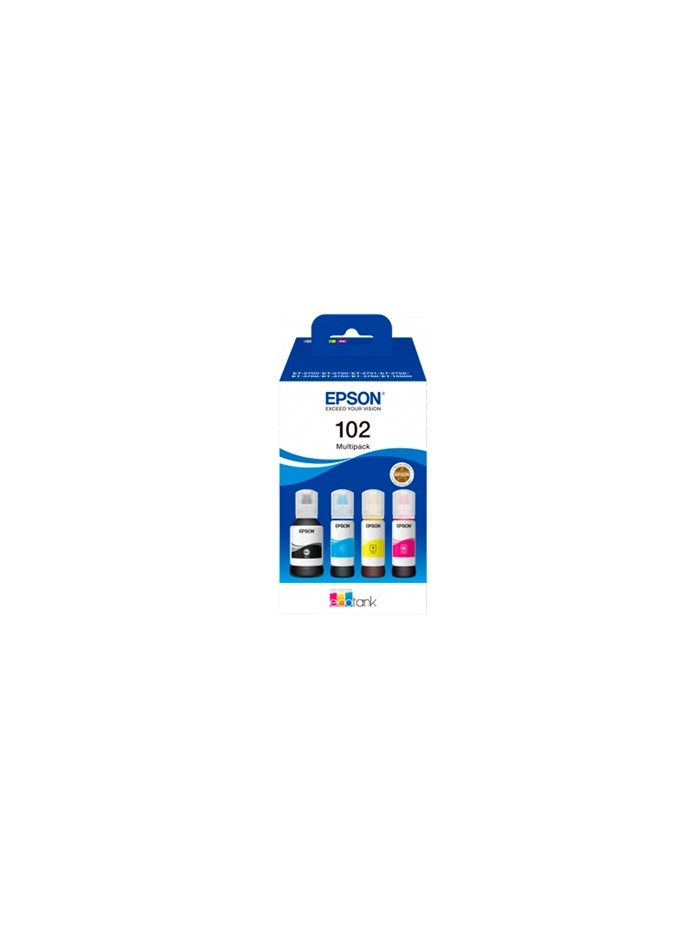 Multipack botellas tinta epson ecotank 102 negro cian magenta amarillo Multipack botellas tinta epson ecotank 102 negro cian magenta amarillo
