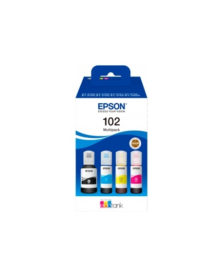 Multipack botellas tinta epson ecotank 102 negro cian magenta amarillo