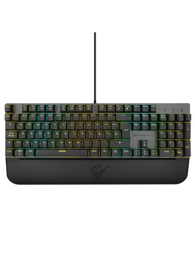 Teclado mecanico gaming phoenix mk1 elite full rgb configurable switches brown usb con reposamuñecas