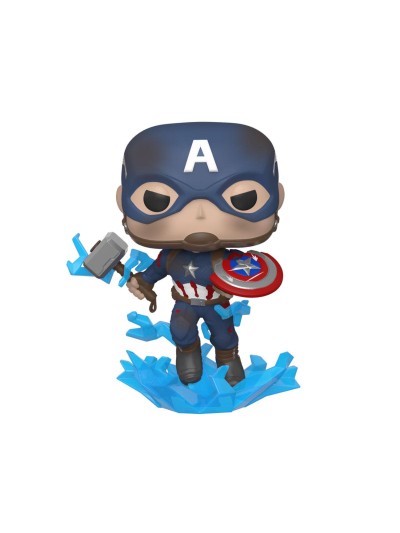 Funko pop marvel los vengadores endgame capitan america con escudo roto & mjolnir 45137