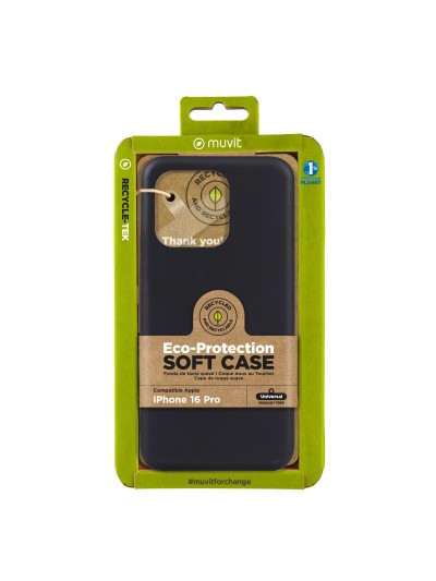 Funda muvit recycletek para apple iphone 16 pro negra