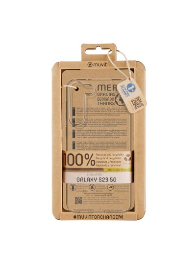 Funda muvit recycletek para samsung galaxy s23 5g transparente