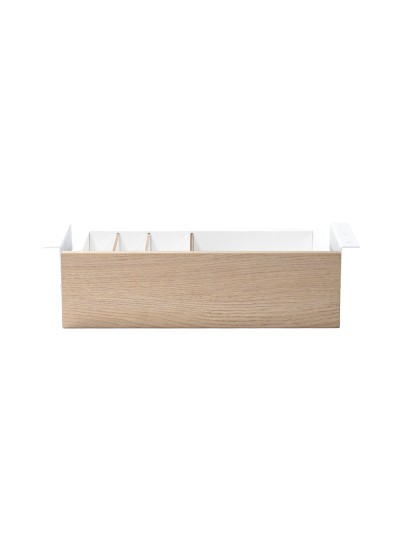 Cajon phoenix para escritorio artisan combinación blanco y madera natural