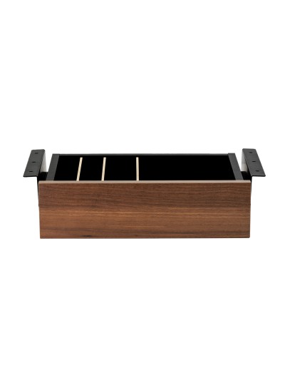 Cajon phoenix para escritorio artisan combinación negro y madera nogal