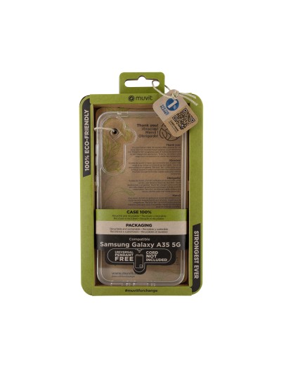 Funda muvit recycletek para samsung galaxy a35 5g transparente