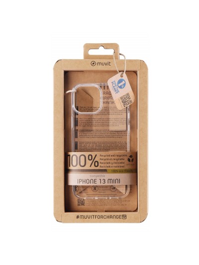 Funda muvit recycletek para apple iphone 13 mini transparente