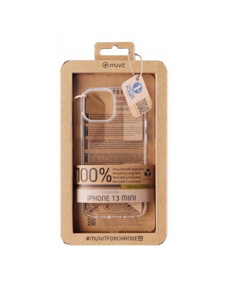 Funda muvit recycletek para apple iphone 13 mini transparente