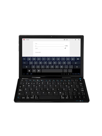 Mini teclado bluetooth con soporte para tablet y movil smartphone universal