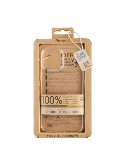 Funda muvit recycletek para apple iphone 12 pro max transparente