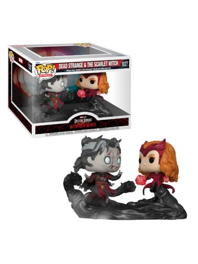 Funko pop moments marvel doctor strange multiverso de la locura doctor strange necromance vs bruja escarlata 60915