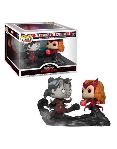 Funko pop moments marvel doctor strange multiverso de la locura doctor strange necromance vs bruja escarlata 60915