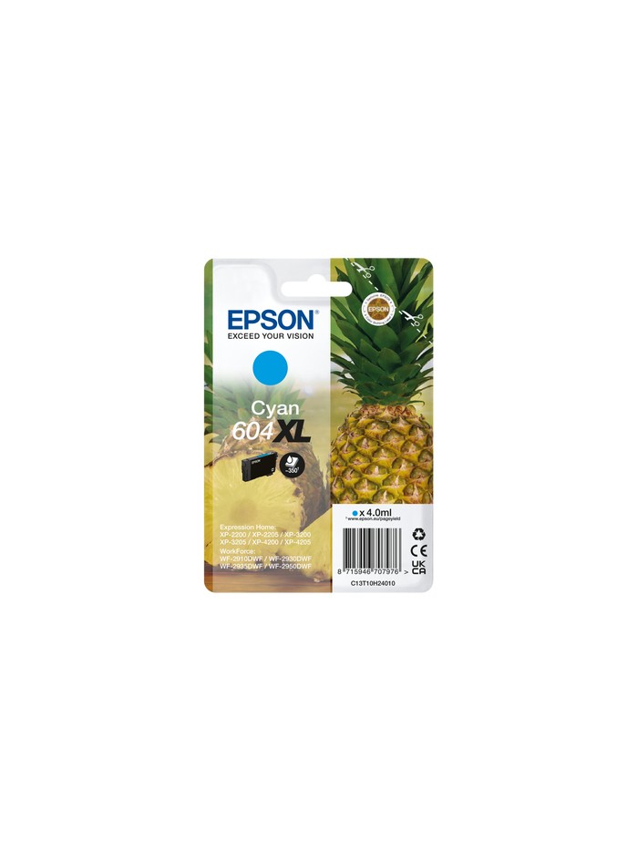 Cartucho epson 604xl cian c13t10h24010 xp2200 wf - 2910 piña Cartucho epson 604xl cian c13t10h24010 xp2200 wf - 2910 piña