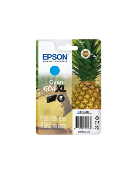 Cartucho epson 604xl cian c13t10h24010 xp2200 wf - 2910 piña