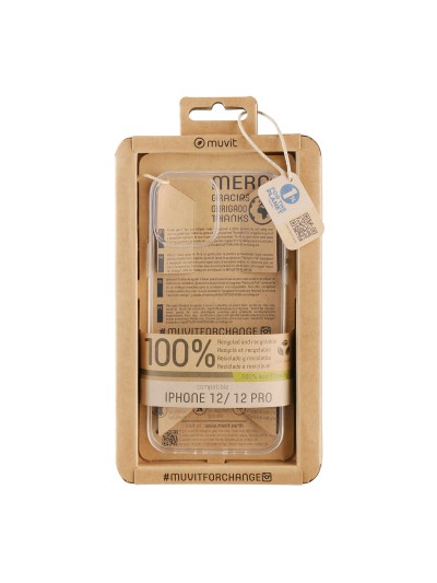 Funda muvit recycletek para apple iphone 12 - 12 pro transparente