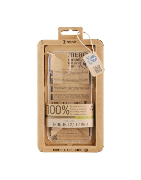 Funda muvit recycletek para apple iphone 12 - 12 pro transparente