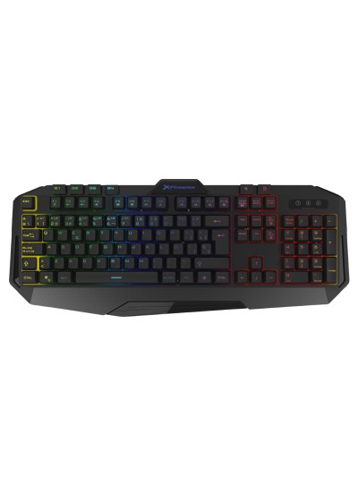 Teclado gaming phoenix con cable luz rgb 9 modos de iluminación 4 botónes macro 12 teclas multimedia