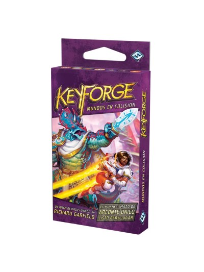 Juego de mesa keyforge mundos en colision mazo pegi 14