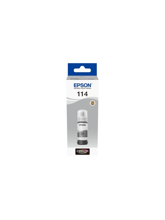 Botella tinta epson ecotank 114 gris 70ml Botella tinta epson ecotank 114 gris 70ml