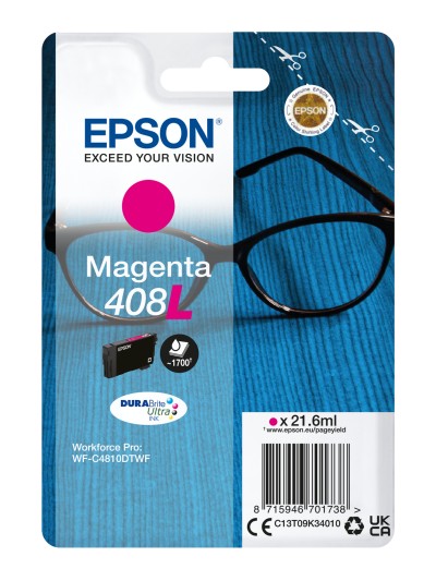 Cartucho tinta epson 408l magenta durabrite 408l ultra ink