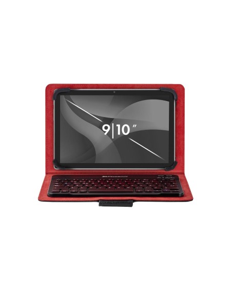 Funda universal phoenix para tablet hasta 10 pulgadas universal teclado bluetooth roja
