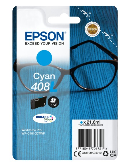 Cartucho tinta epson 408l cian durabrite 408l ultra ink