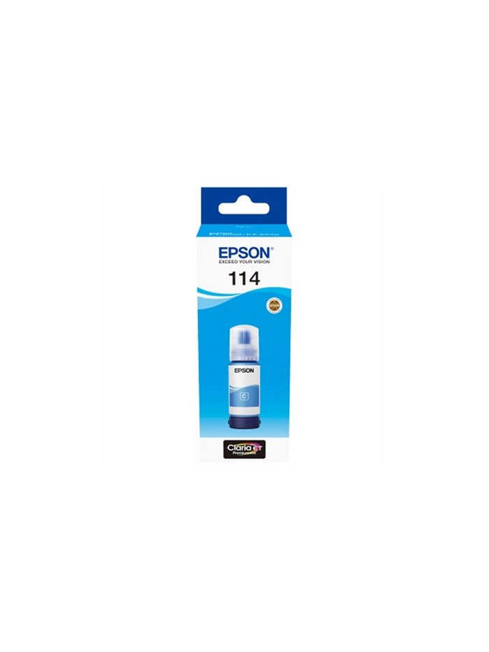 Botella tinta epson ecotank 114 cyan 70ml Botella tinta epson ecotank 114 cyan 70ml