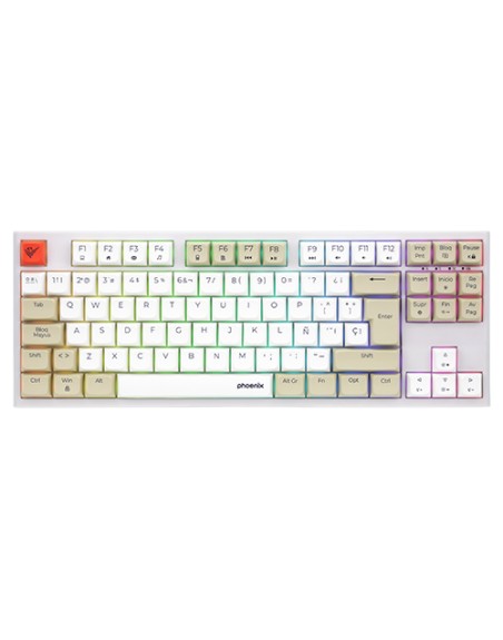 Teclado gaming royal pbt mecanico blanco