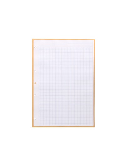 Recambio a4 antartik 80 hojas 90g/m2 cuadro 5mm 4 taladros 1 banda con marco color peach