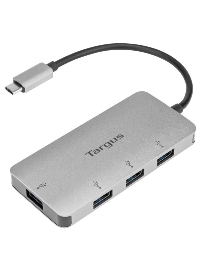Adaptador targus usb - c a 4xusb 3.0 plata Adaptador targus usb - c a 4xusb 3.0 plata