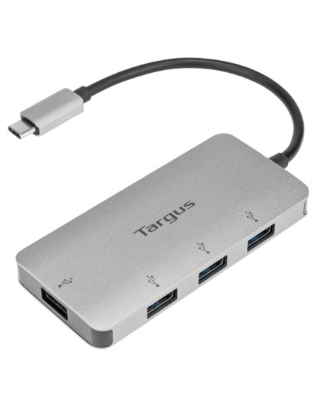 Adaptador targus usb - c a 4xusb 3.0 plata