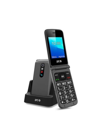 Telefono movil spc stella 2 titanium tipo tapa - dual sim - 2.4 pulgadas - radio - bluetooth - boton sos