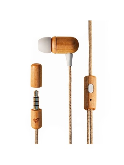 Auriculares micro energy sistem eco cherry wood eco cherry wood - jack 3.5mm - 20hz - cable 120cm