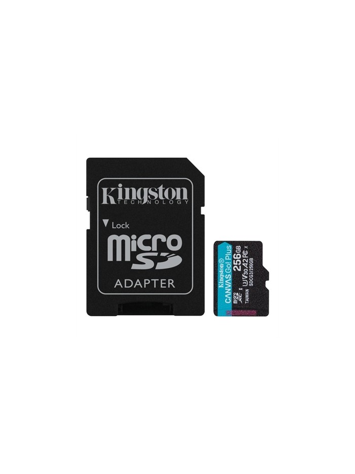 Tarjeta memoria micro secure digital sd xc 256gb kingston canvas go! plus clase 10 uhs - i u3 + adaptador sd Tarjeta memoria micro secure digital sd xc 256gb kingston canvas go! plus clase 10 uhs - i u3 + adaptador sd