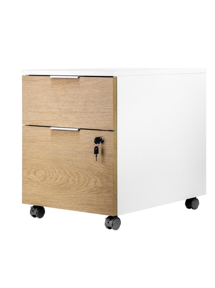 Cajonera phoenix artisan combinación blanca y madera natural Cajonera phoenix artisan combinación blanca y madera natural