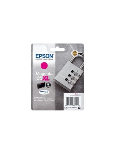 Cartucho tinta epson c13t35934010 magenta xl durabrite ultra ink 35xl - 1900 paginas - candado