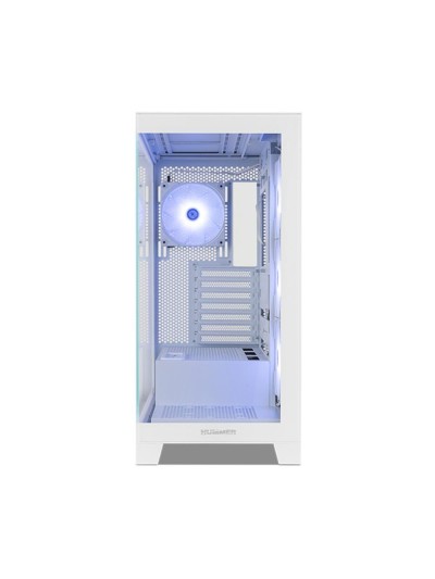 Caja ordenador gaming nox hummer glock atx argb crital templado blanco