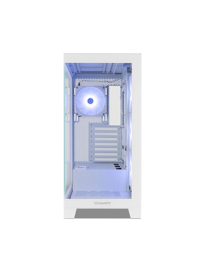 Caja ordenador gaming nox hummer glock atx argb crital templado blanco Caja ordenador gaming nox hummer glock atx argb crital templado blanco