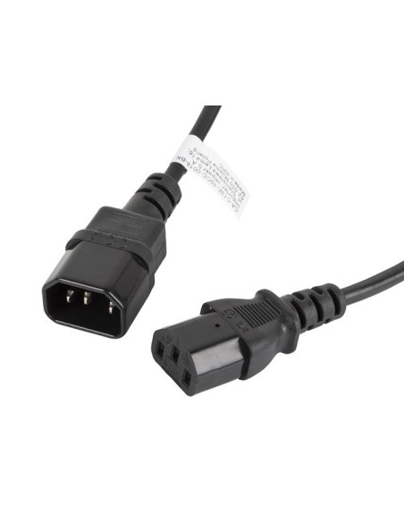 Cable alargador lanberg alimentacion cpu iec320 c13 h - iec320 c14 m 1.8m