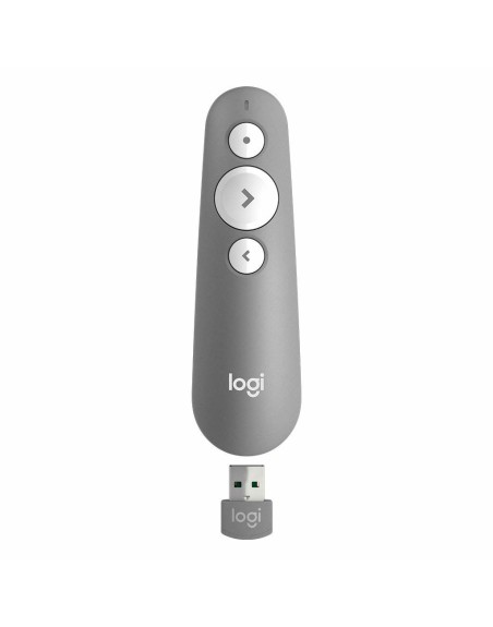 Mando wireless inalambrico logitech r500s para presentaciones - bluetooth - gris medio