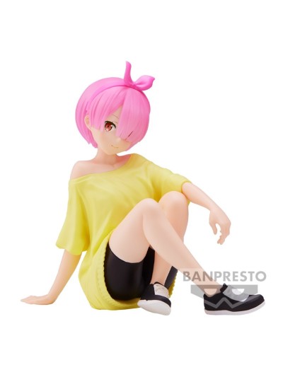 Figura banpresto re: zero starting life in another world relax time ram training style