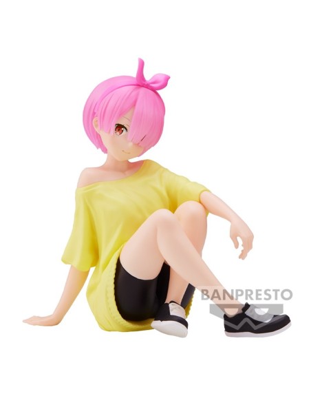 Figura banpresto re: zero starting life in another world relax time ram training style