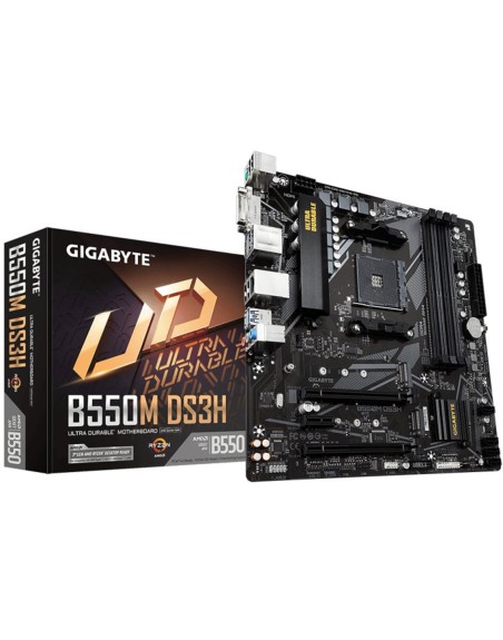 Placa base gigabyte b550m ds3h am4 m - atx - 4x ddr4 - 4x sata3 - 4x usb 3.2 - 4x usb 2.0 gab55mdsh - 00 - g