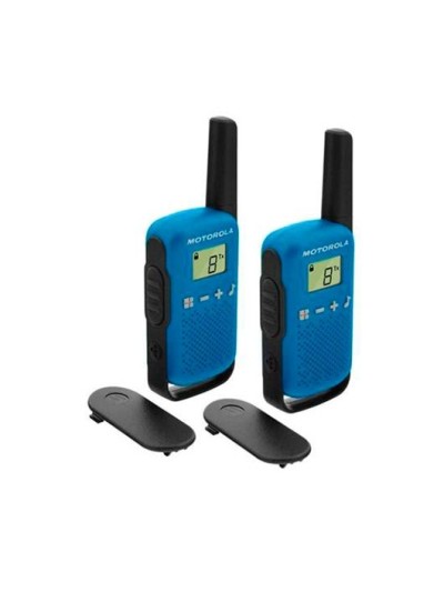 Walkie talkie motorola tlkr - t42 blue packs 2 pmr446 - 8km - 16canales - 500mw - clip cinturon