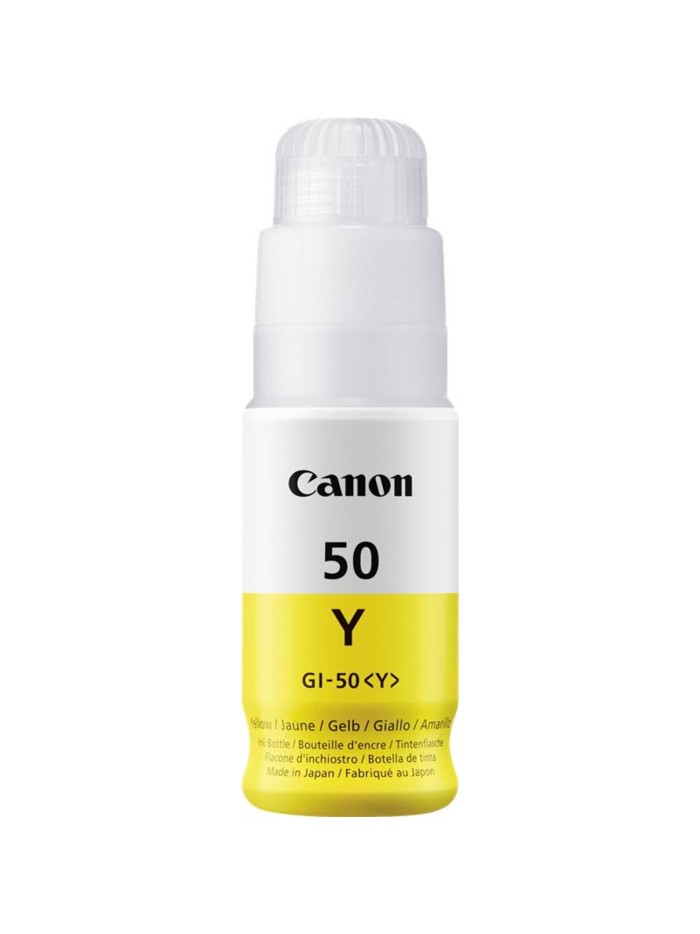 Botella tinta canon gi - 50y amarillo 70ml 7700 paginas Botella tinta canon gi - 50y amarillo 70ml 7700 paginas